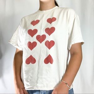 Brandy Melville hearts graphic tee